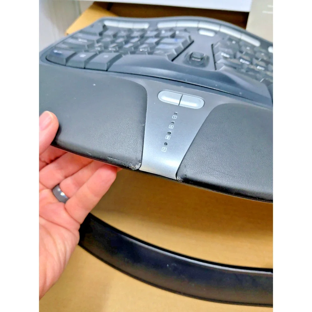Microsoft Natural Ergonomic USB Keyboard 4000 V1.0 w/ Riser Tested & WORKS!
